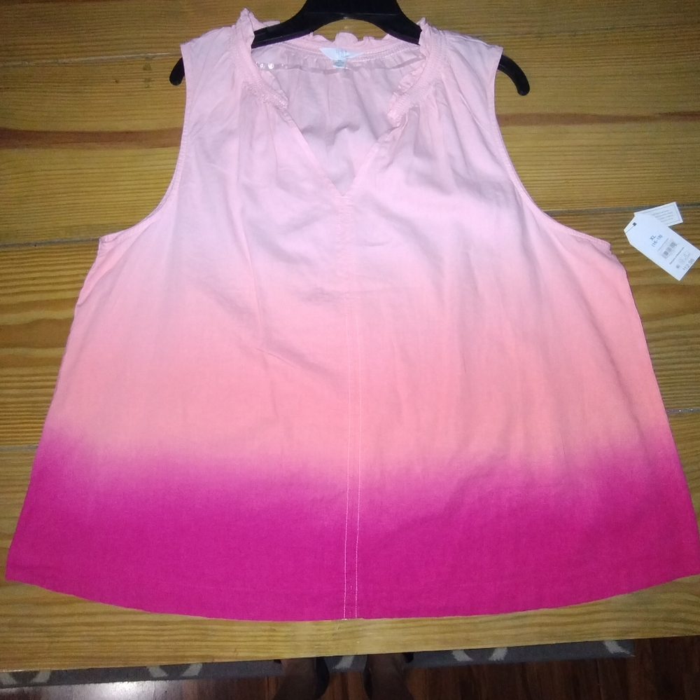 NWT Time and Tru ruffle collar tank